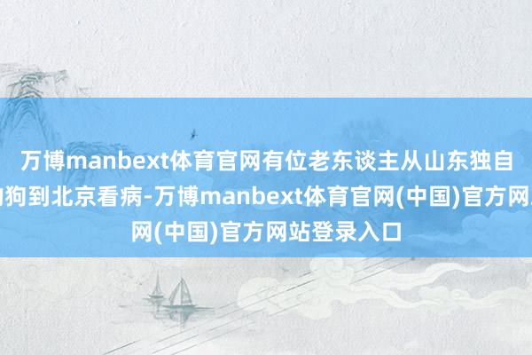 万博manbext体育官网有位老东谈主从山东独自带着生病的狗到北京看病-万博manbext体育官网(中国)官方网站登录入口