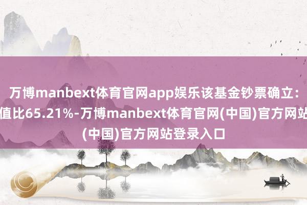 万博manbext体育官网app娱乐该基金钞票确立：股票占净值比65.21%-万博manbext体育官网(中国)官方网站登录入口