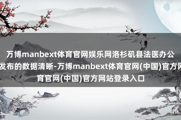 万博manbext体育官网娱乐网洛杉矶县法医办公室11日傍晚发布的数据清晰-万博manbext体育官网(中国)官方网站登录入口